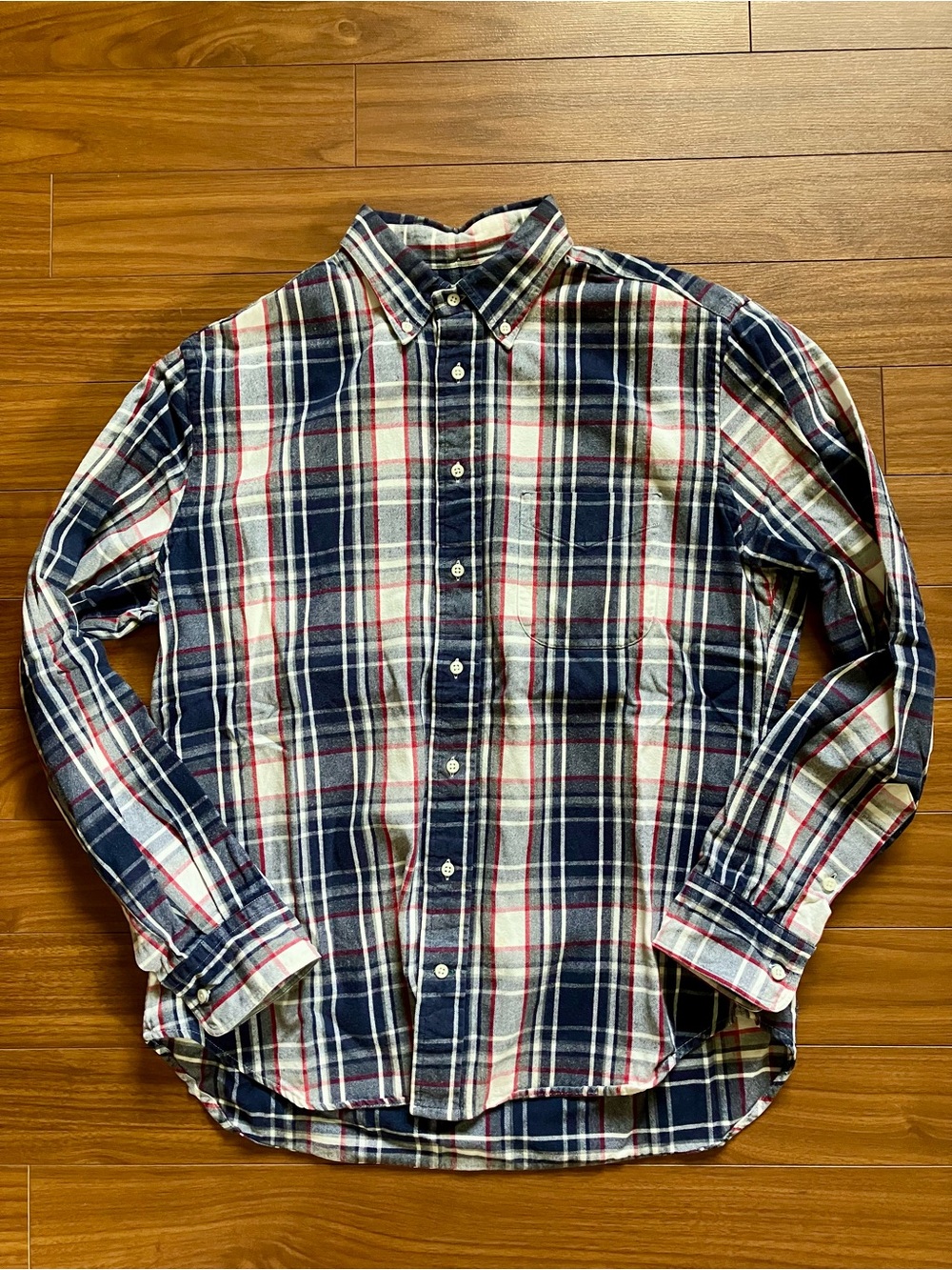 Gitman Brothers Vintage L Men's Long sleeve Plaid Button Down Shirt Made In USA